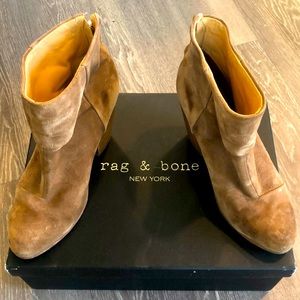Rag & Bone Camel Suede Booties